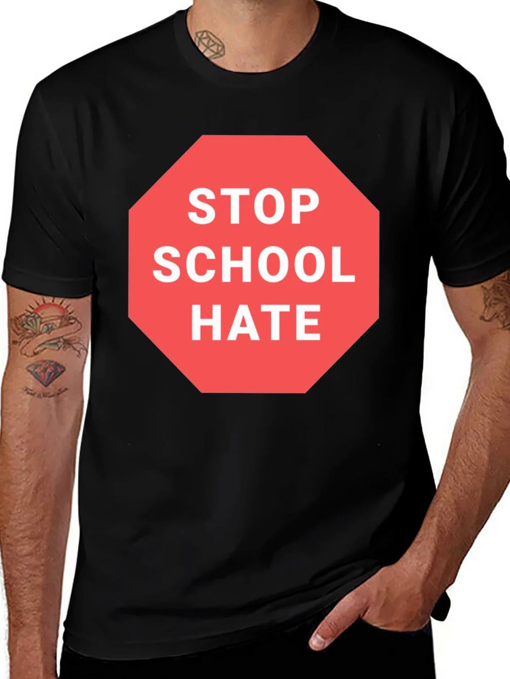 Stop School Hate Graphic T-Shirt