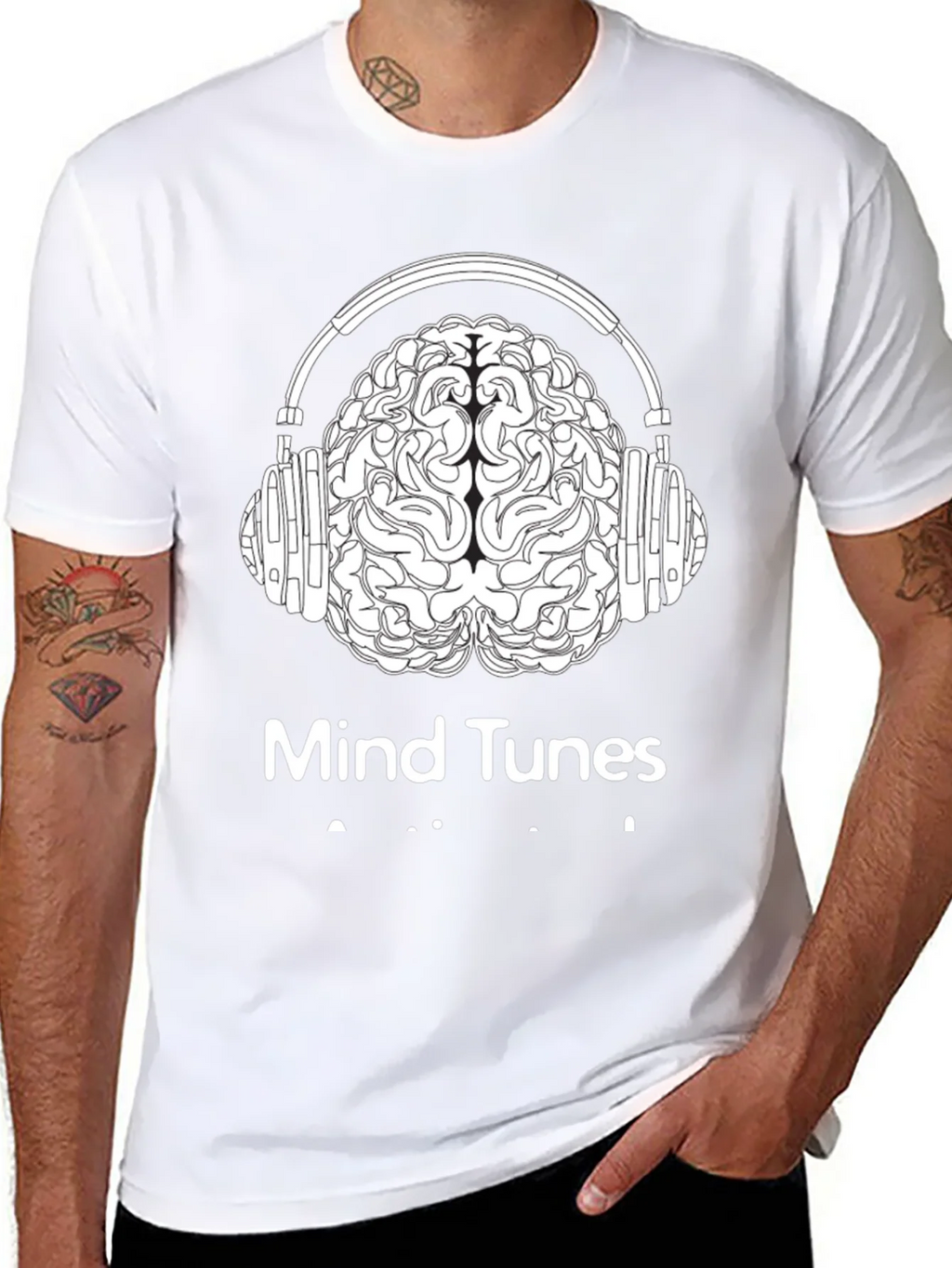 Mind Tunes Graphic T-Shirt - Music & Brains