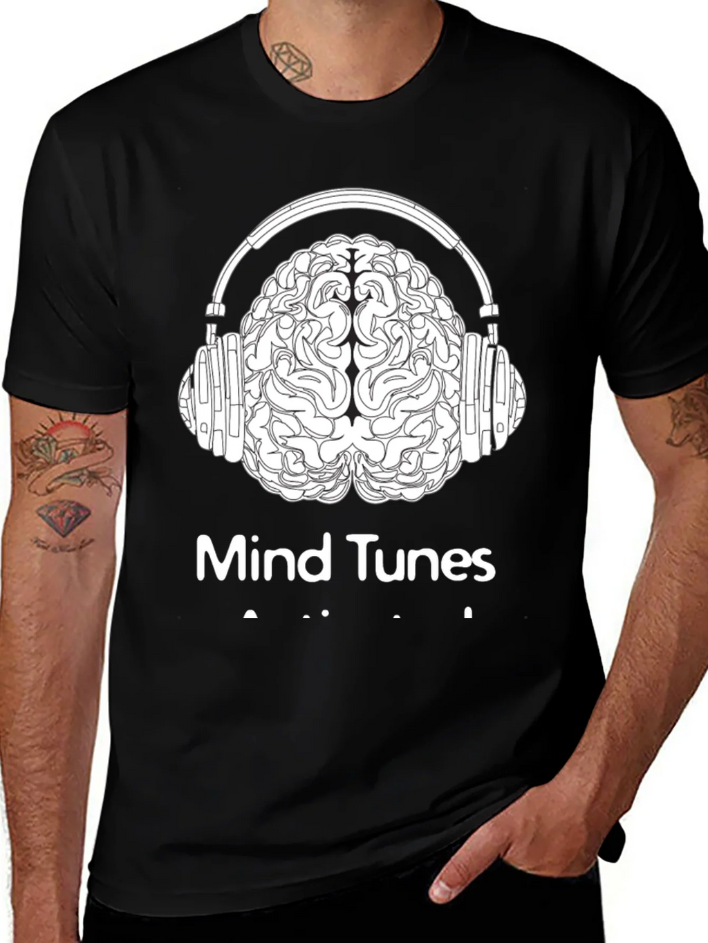 Mind Tunes Graphic T-Shirt - Music & Brains