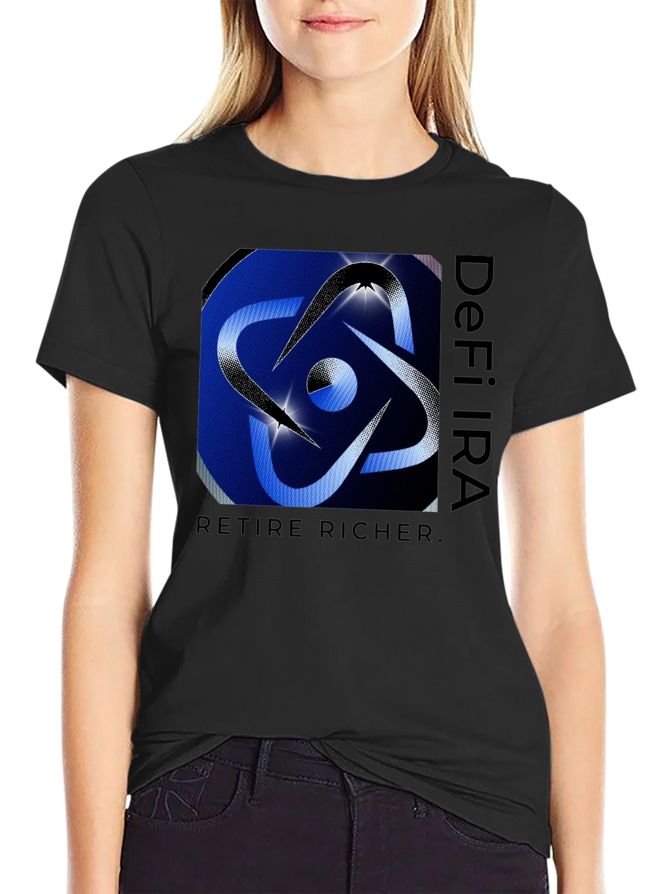 DeFi IRA Retire Richer Black T-Shirt