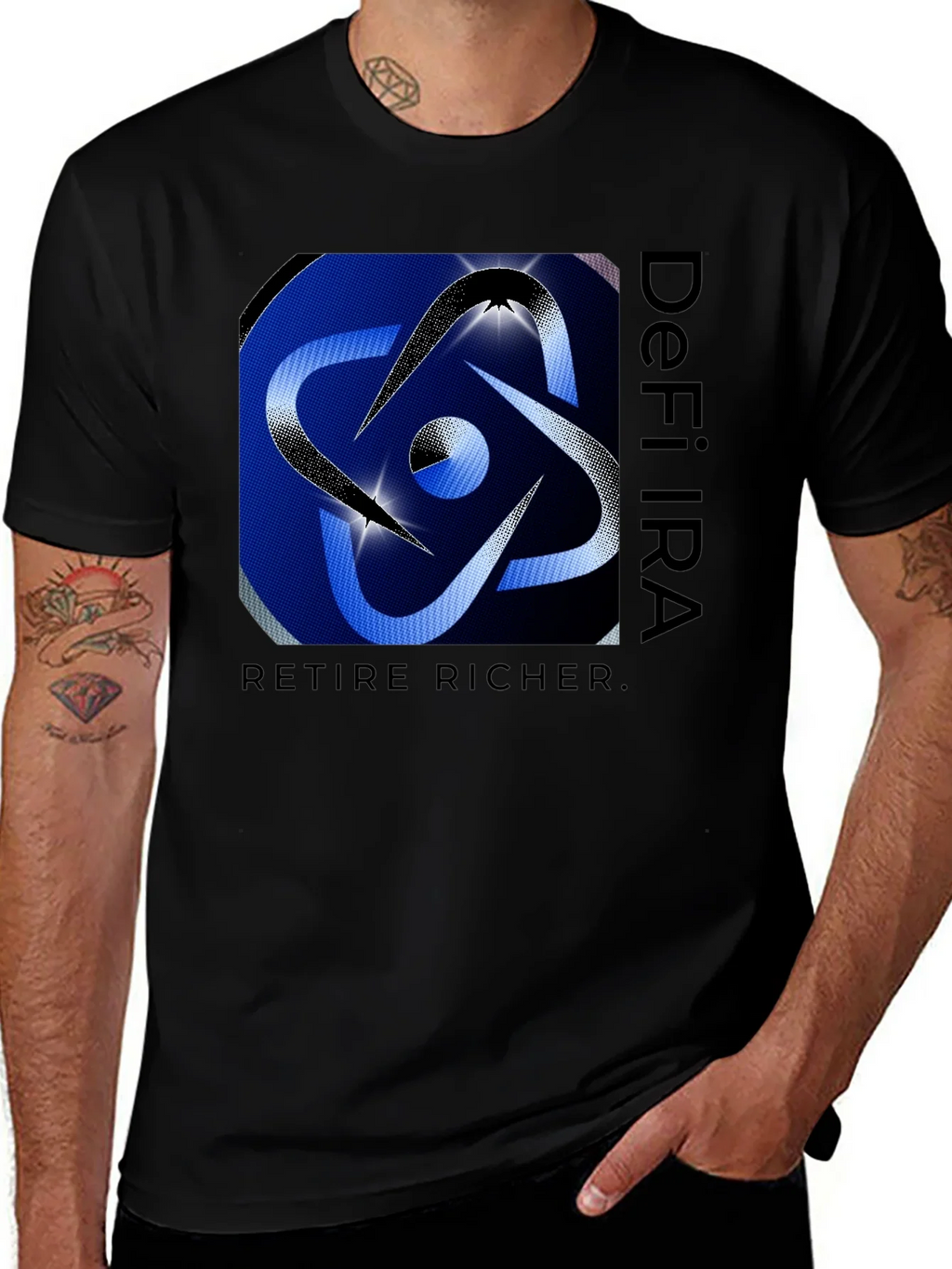 DeFi IRA Retire Richer Black T-Shirt