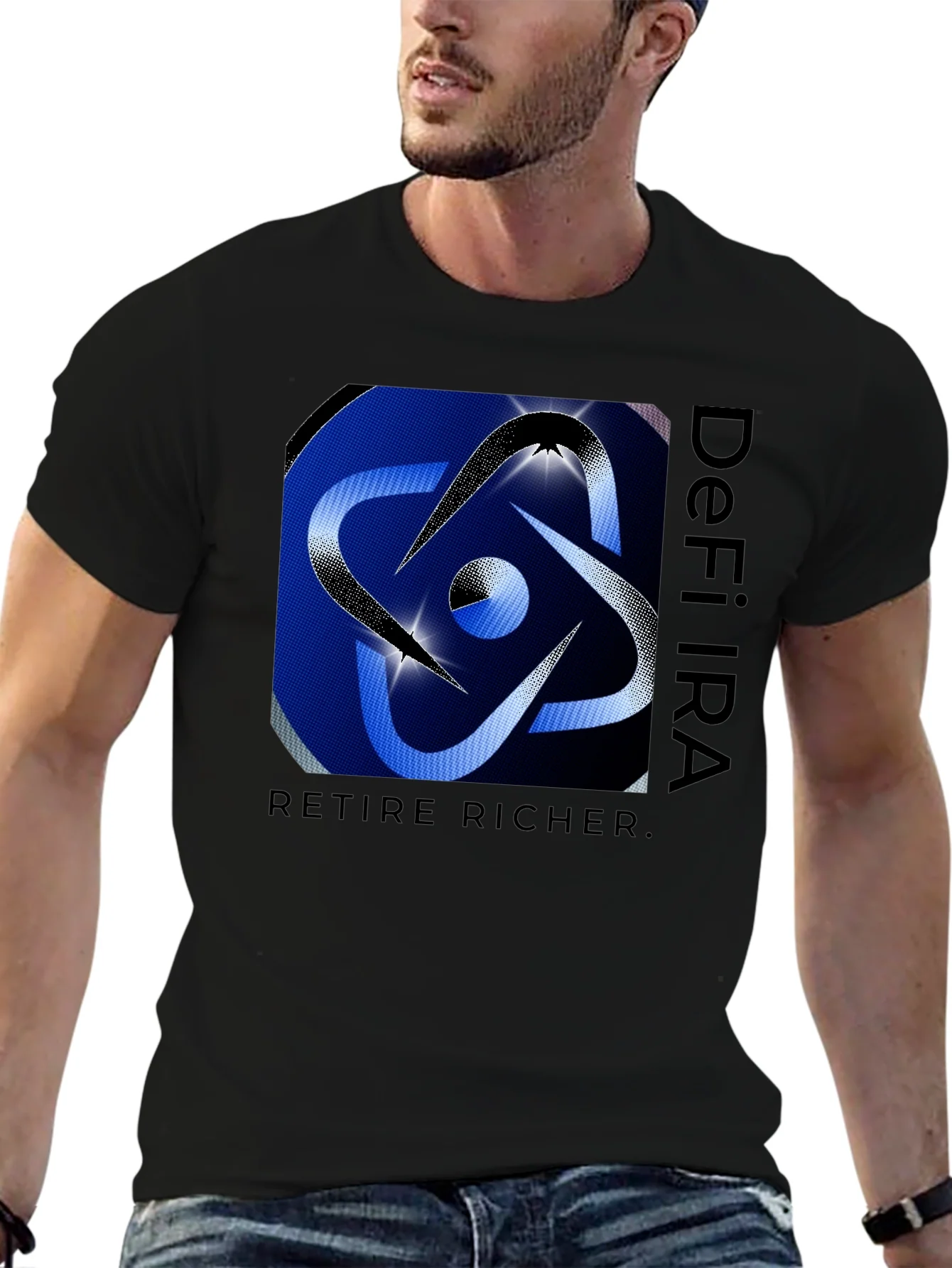 DeFi IRA Retire Richer Black T-Shirt