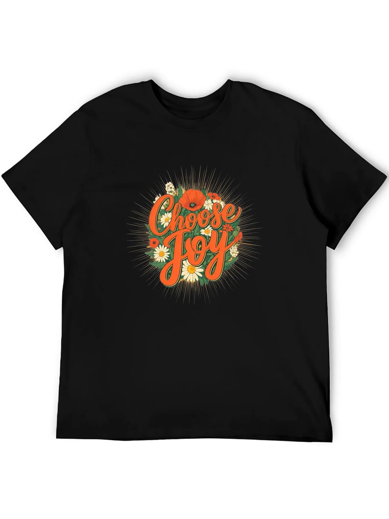 Choose Joy Floral Graphic Tee - Positive Vibes