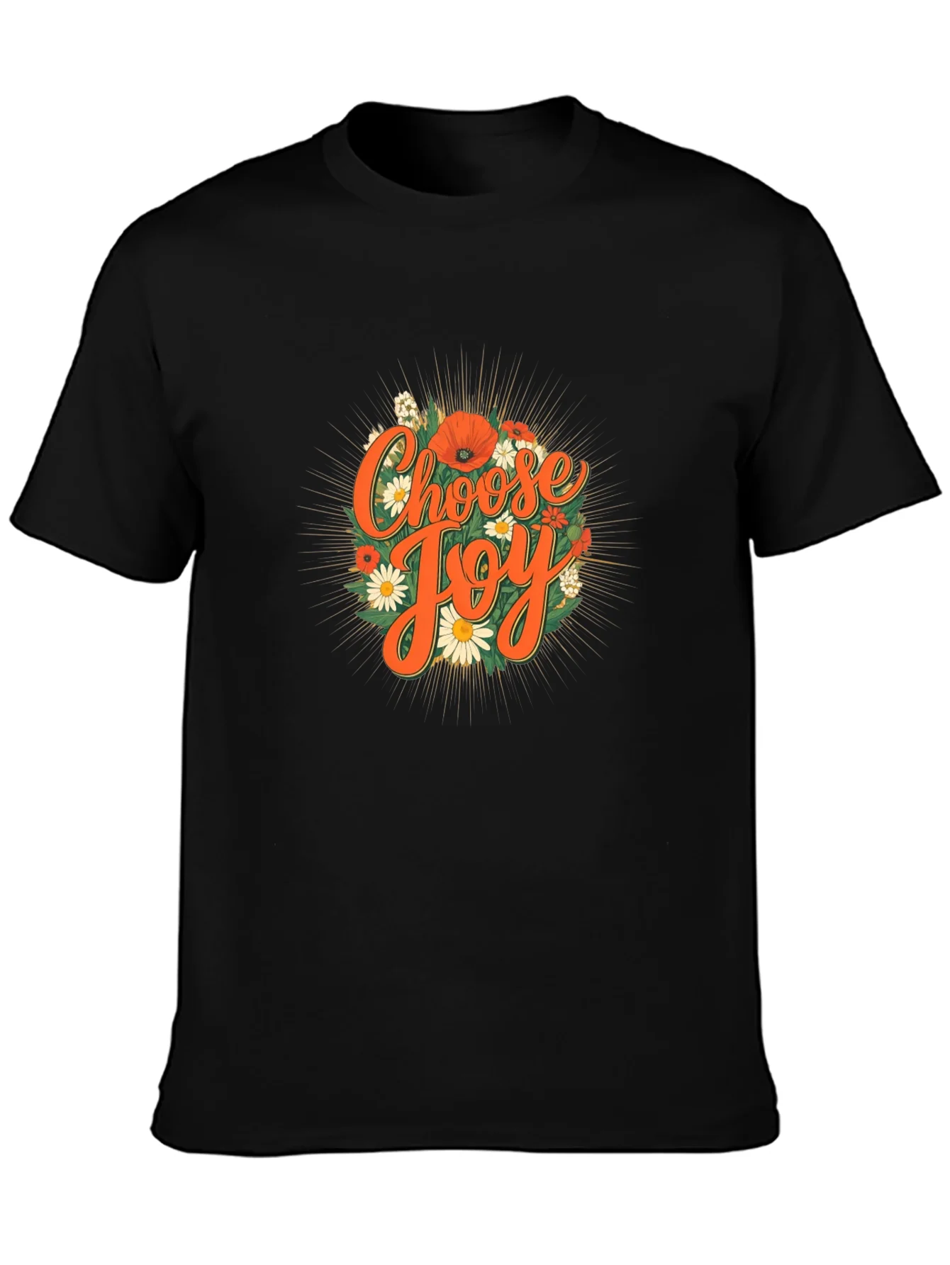 Choose Joy Floral Graphic Tee - Positive Vibes