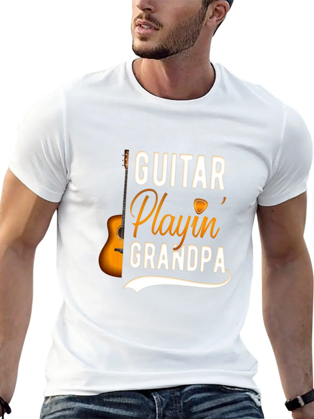 Guitar Playin Grandpa T-Shirt - Music Lover Gift