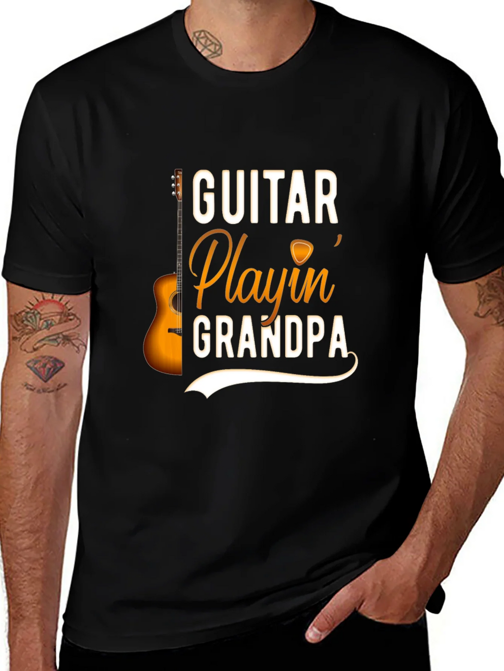 Guitar Playin Grandpa T-Shirt - Music Lover Gift
