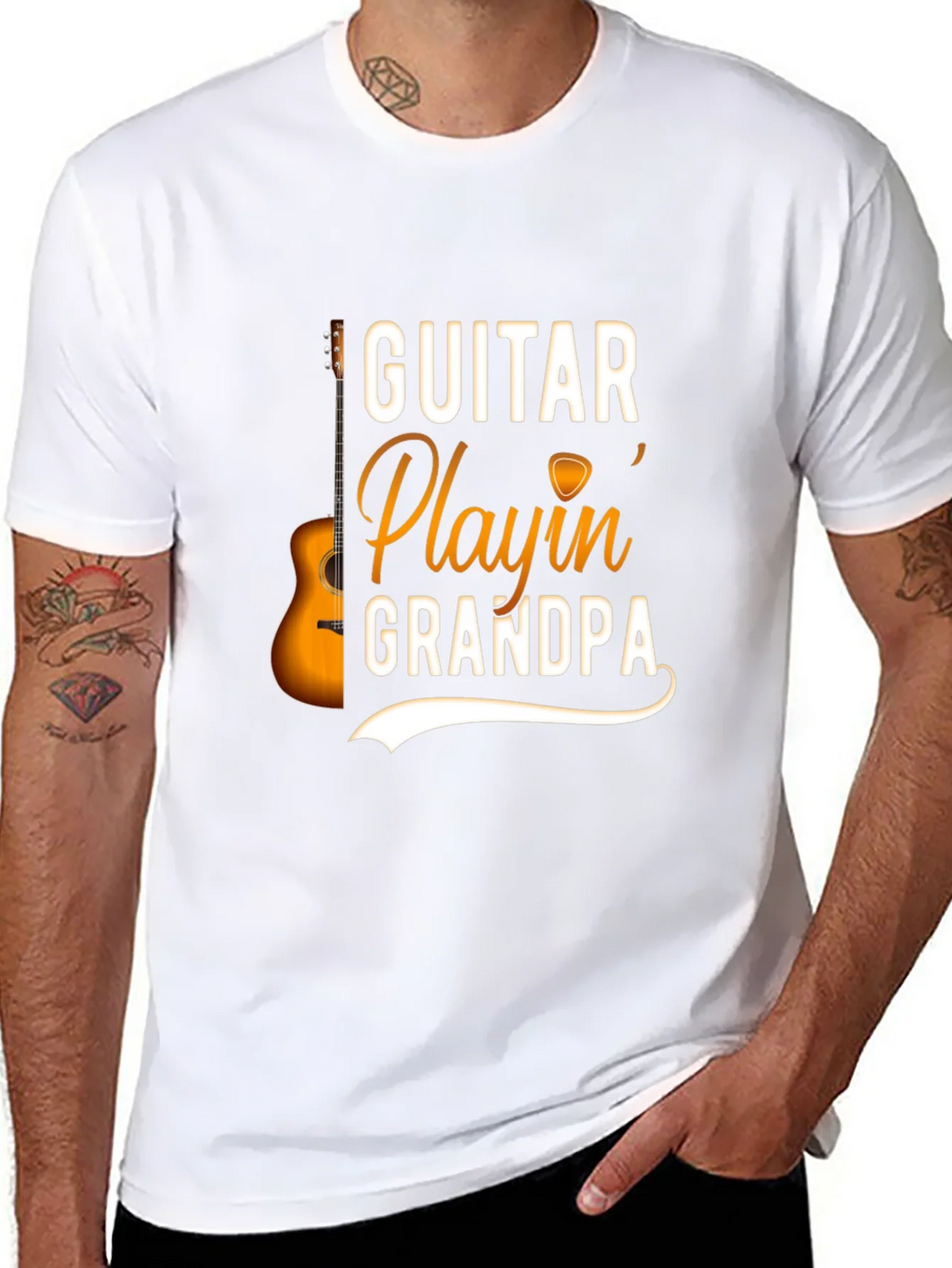 Guitar Playin Grandpa T-Shirt - Music Lover Gift