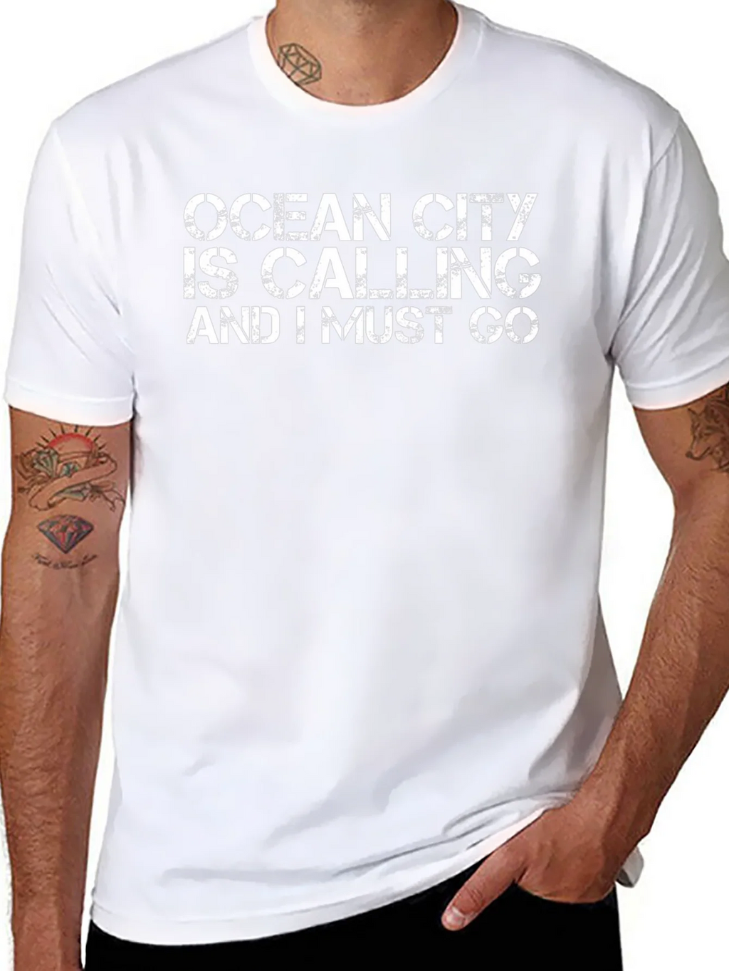 Ocean City Calling Black T-Shirt
