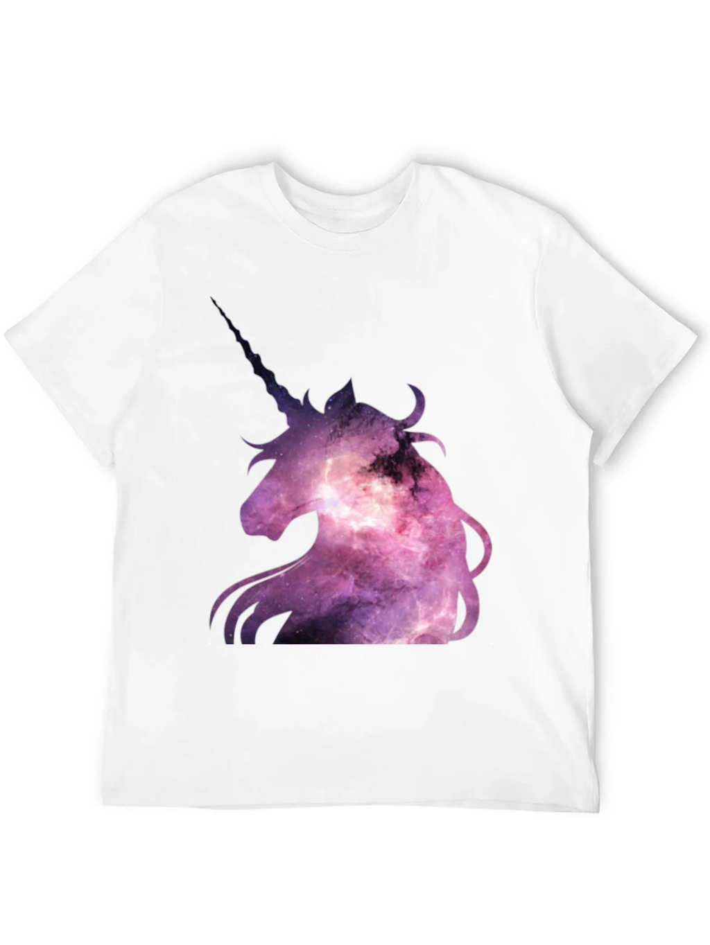 Unicorn Galaxy Graphic Print Black T-Shirt