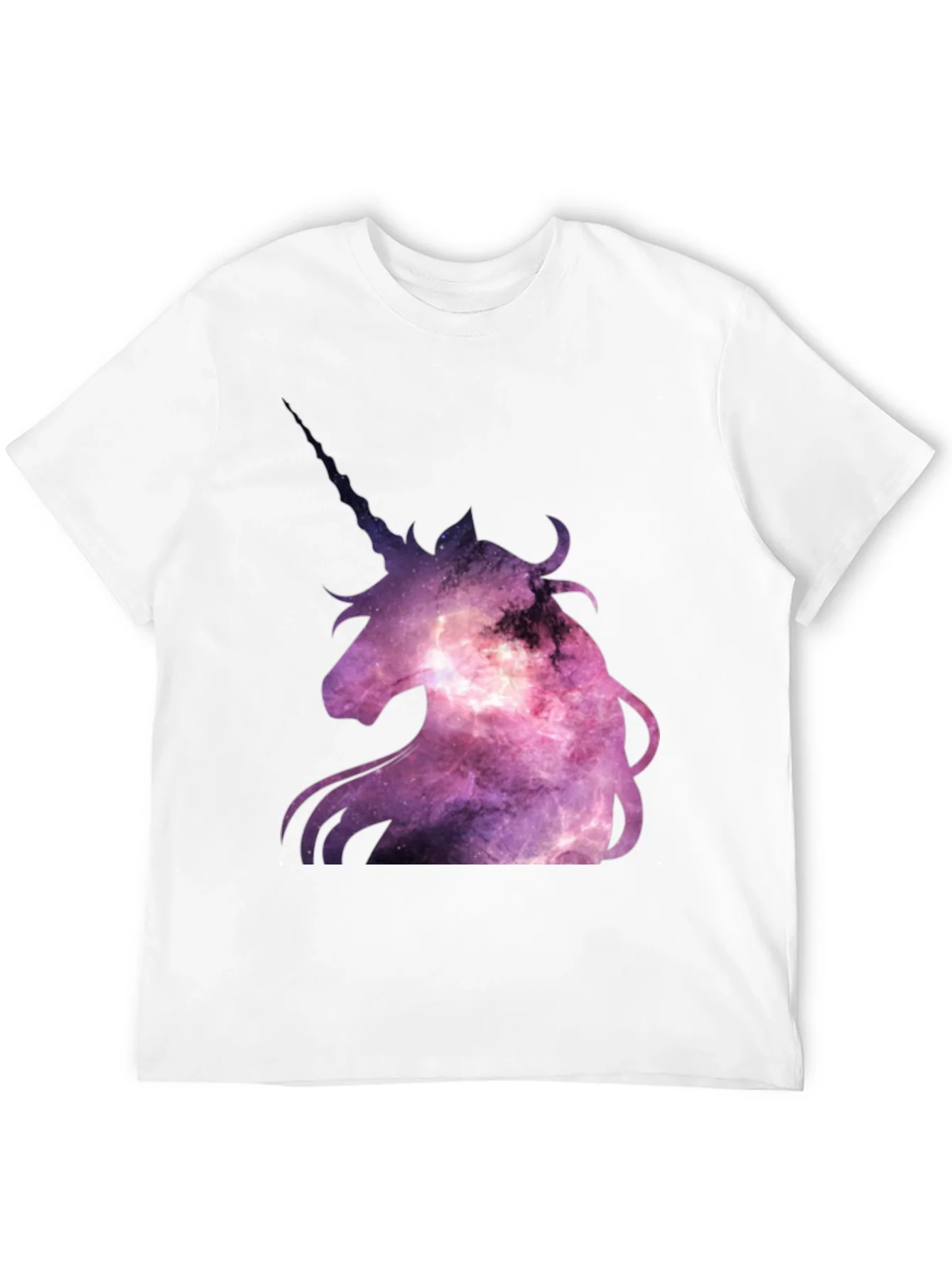 Unicorn Galaxy Graphic Print Black T-Shirt