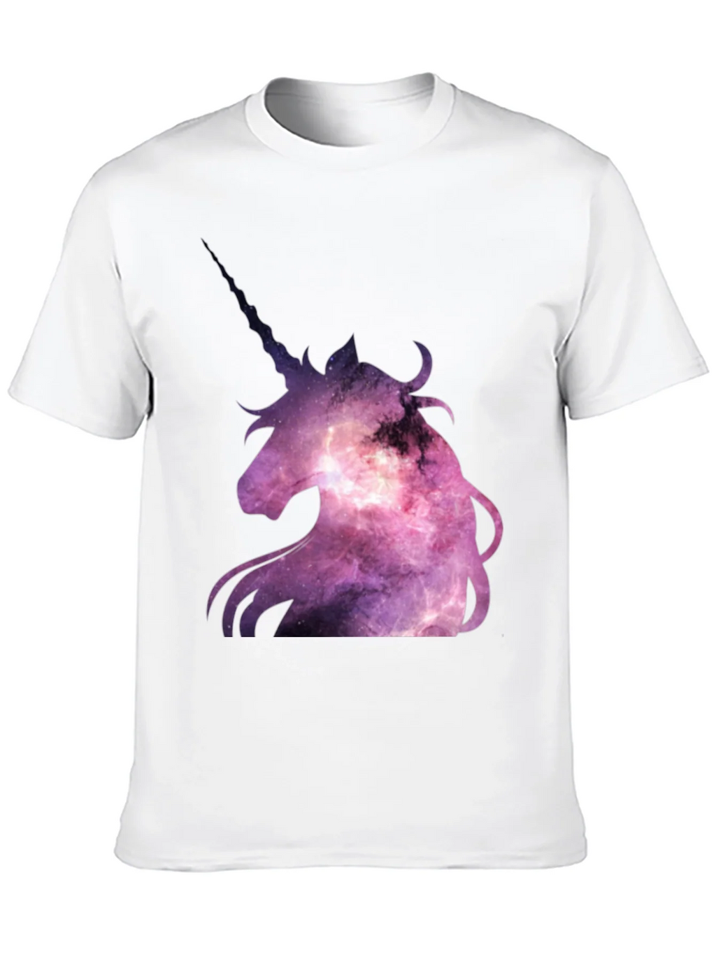 Unicorn Galaxy Graphic Print Black T-Shirt