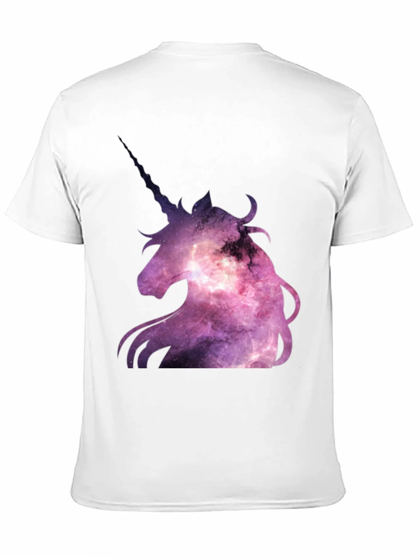 Unicorn Galaxy Graphic Print Black T-Shirt