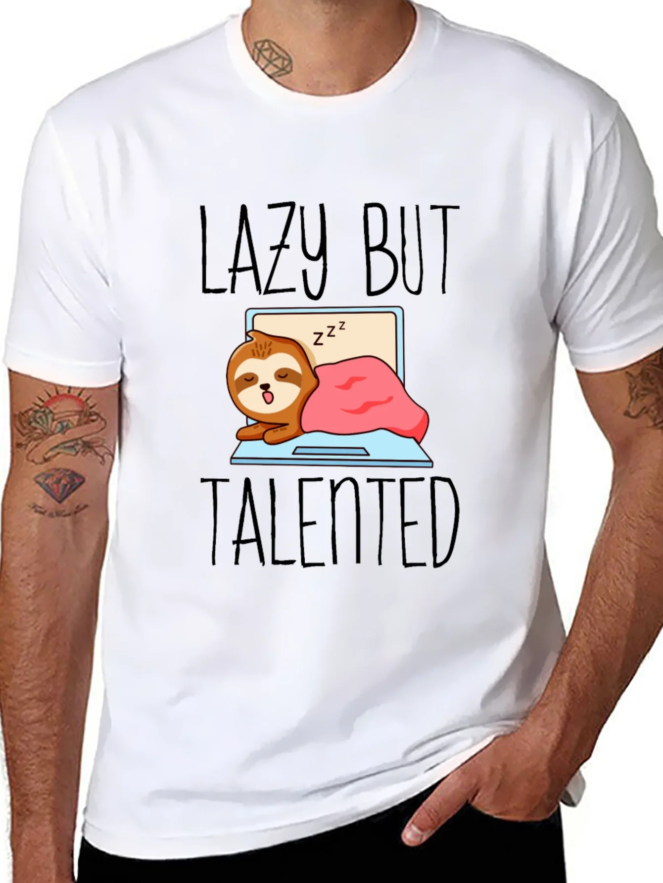 Lazy But Talented Sloth T-Shirt - Funny Graphic Tee