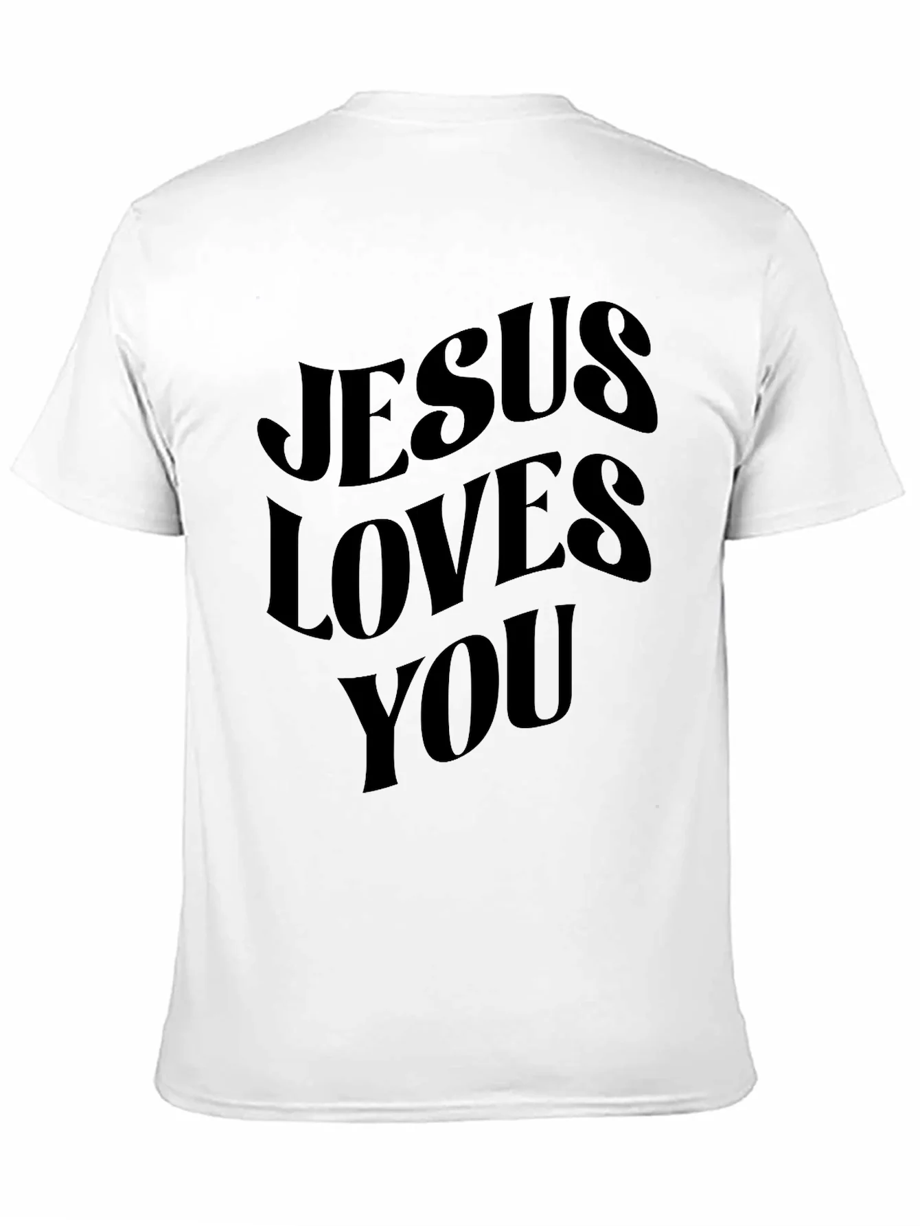 Jesus Loves You Black Graphic T-Shirt