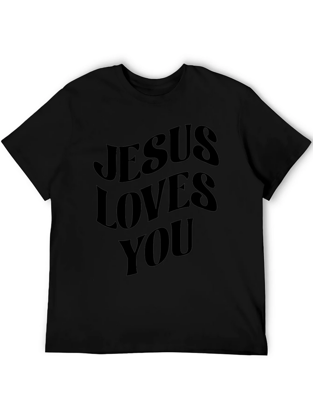 Jesus Loves You Black Graphic T-Shirt