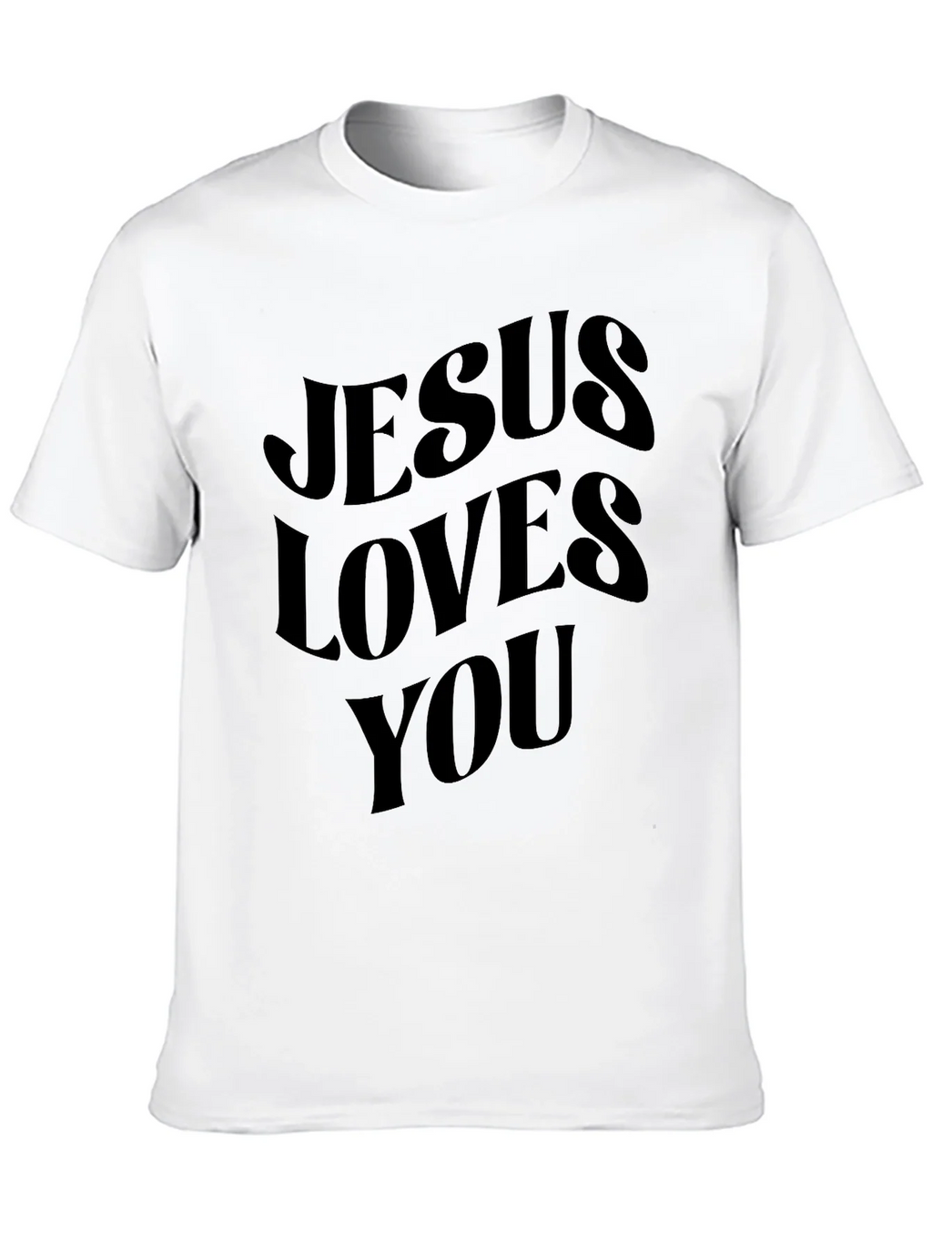 Jesus Loves You Black Graphic T-Shirt