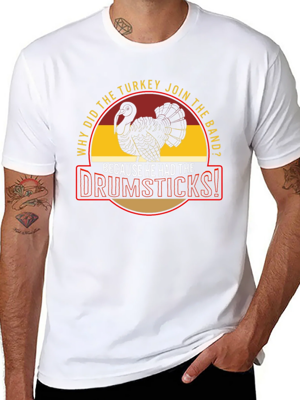 Turkey Drumsticks Band Humor Graphic Tee