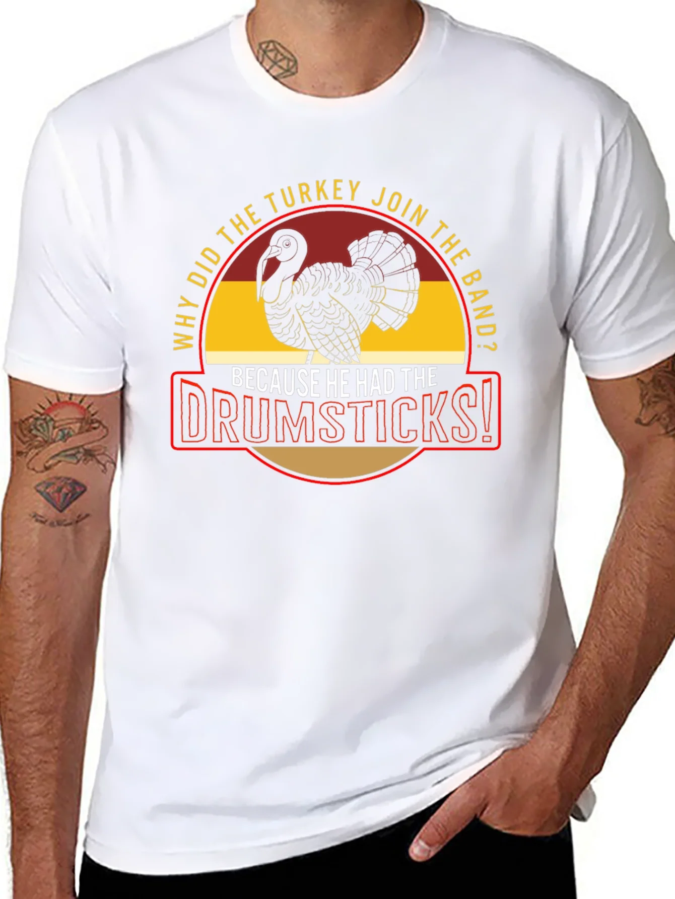 Turkey Drumsticks Band Humor Graphic Tee
