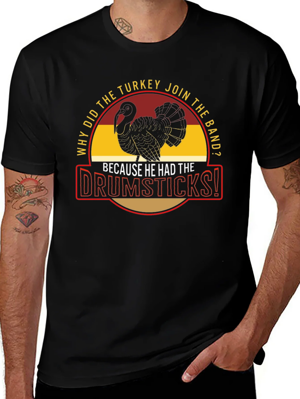 Turkey Drumsticks Band Humor Graphic Tee