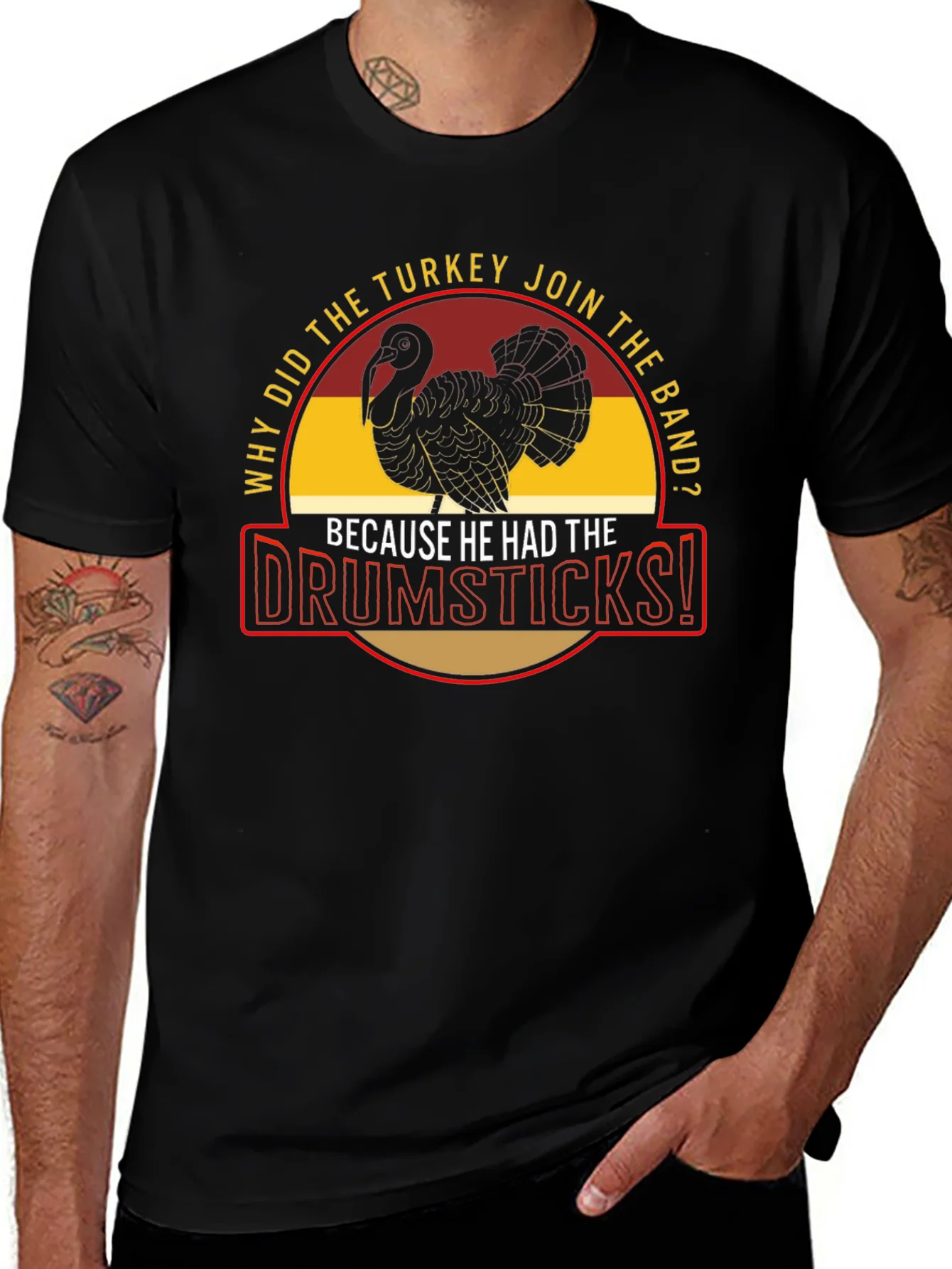 Turkey Drumsticks Band Humor Graphic Tee