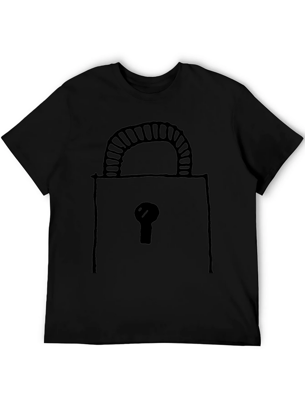 Lock Graphic Black T-Shirt