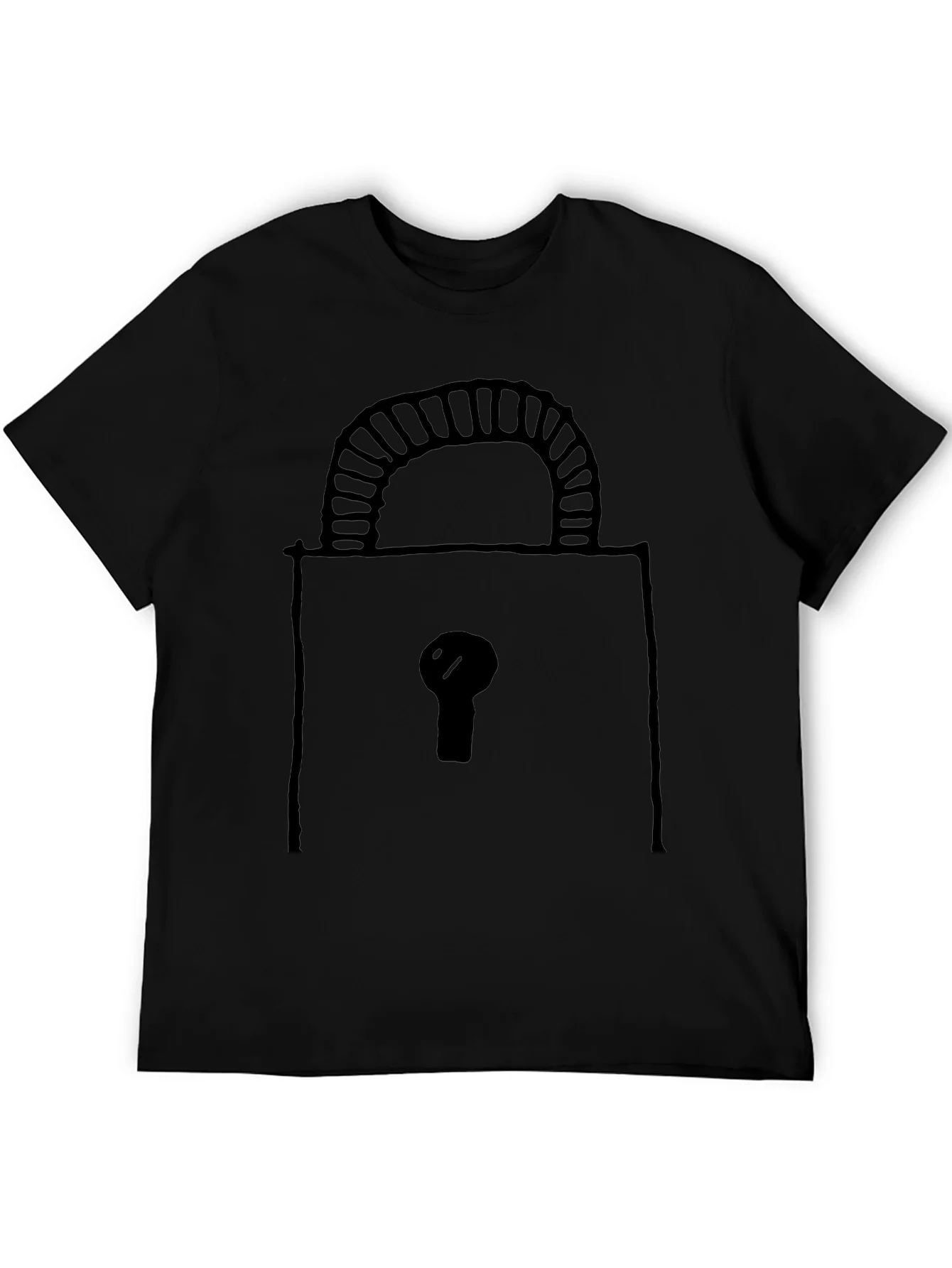 Lock Graphic Black T-Shirt