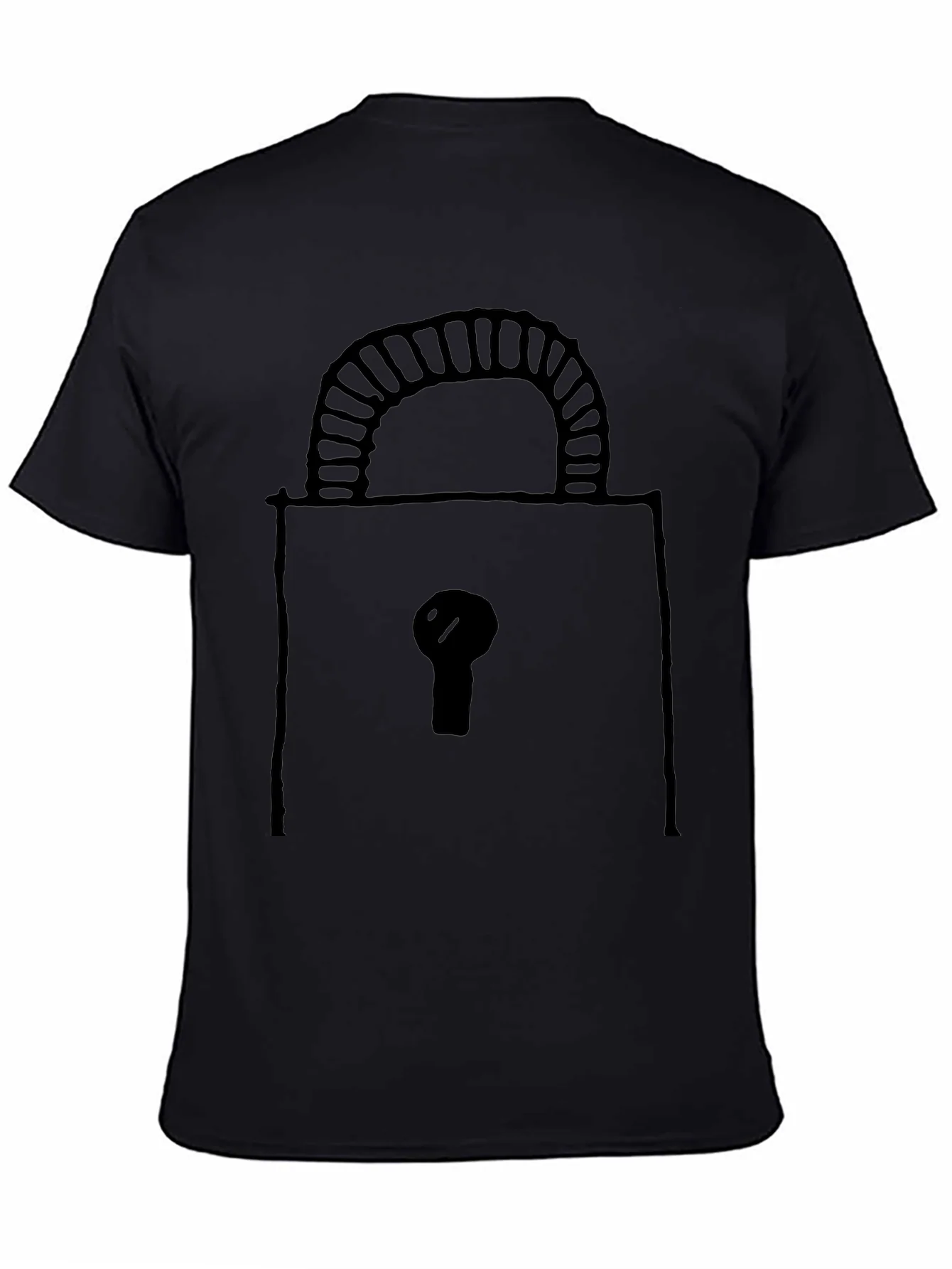 Lock Graphic Black T-Shirt