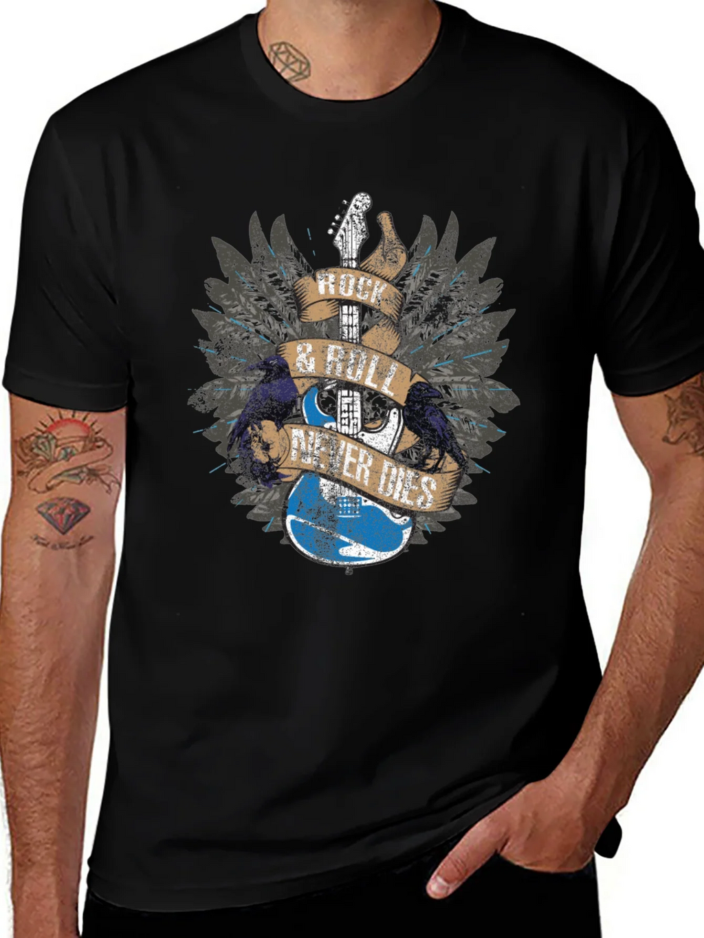 Rock & Roll Never Dies Graphic Tee
