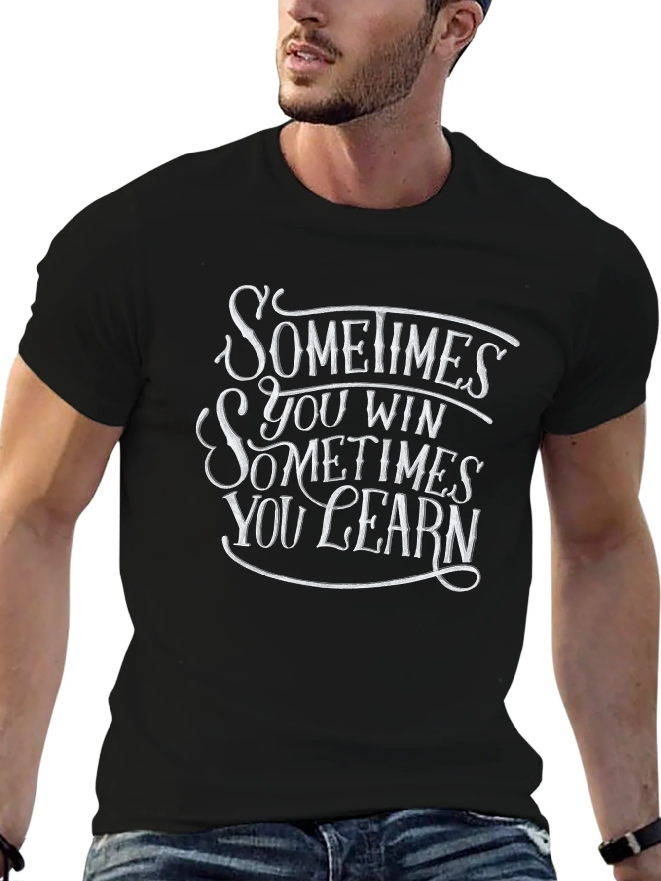 Sometimes You Win Graphic Tee - Black