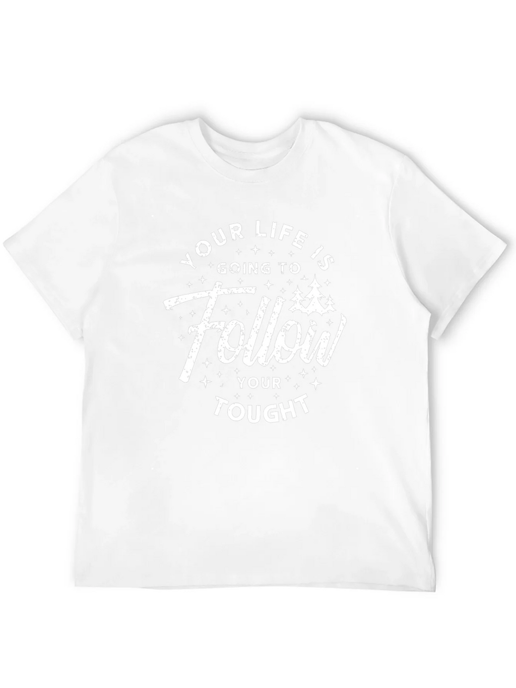 Follow Your Tought Graphic Tee - Black Casual Shirt