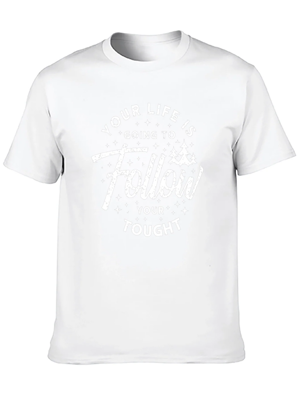 Follow Your Tought Graphic Tee - Black Casual Shirt