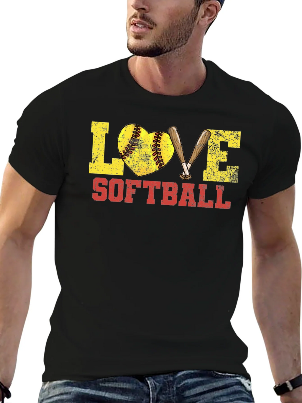 Love Softball Graphic T-Shirt