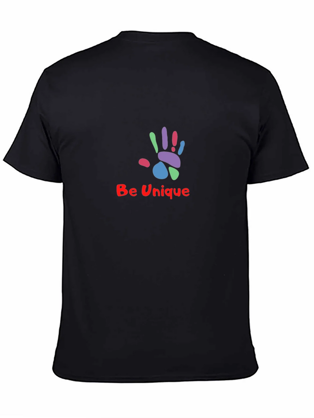 Unique Handprint Graphic Tee - Stylish Black T-Shirt