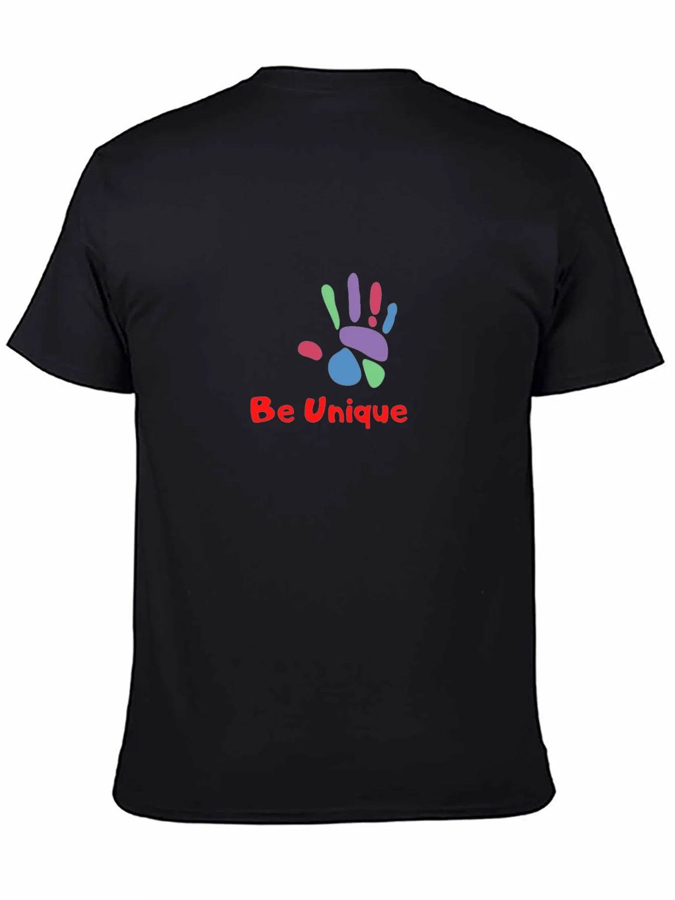 Unique Handprint Graphic Tee - Stylish Black T-Shirt
