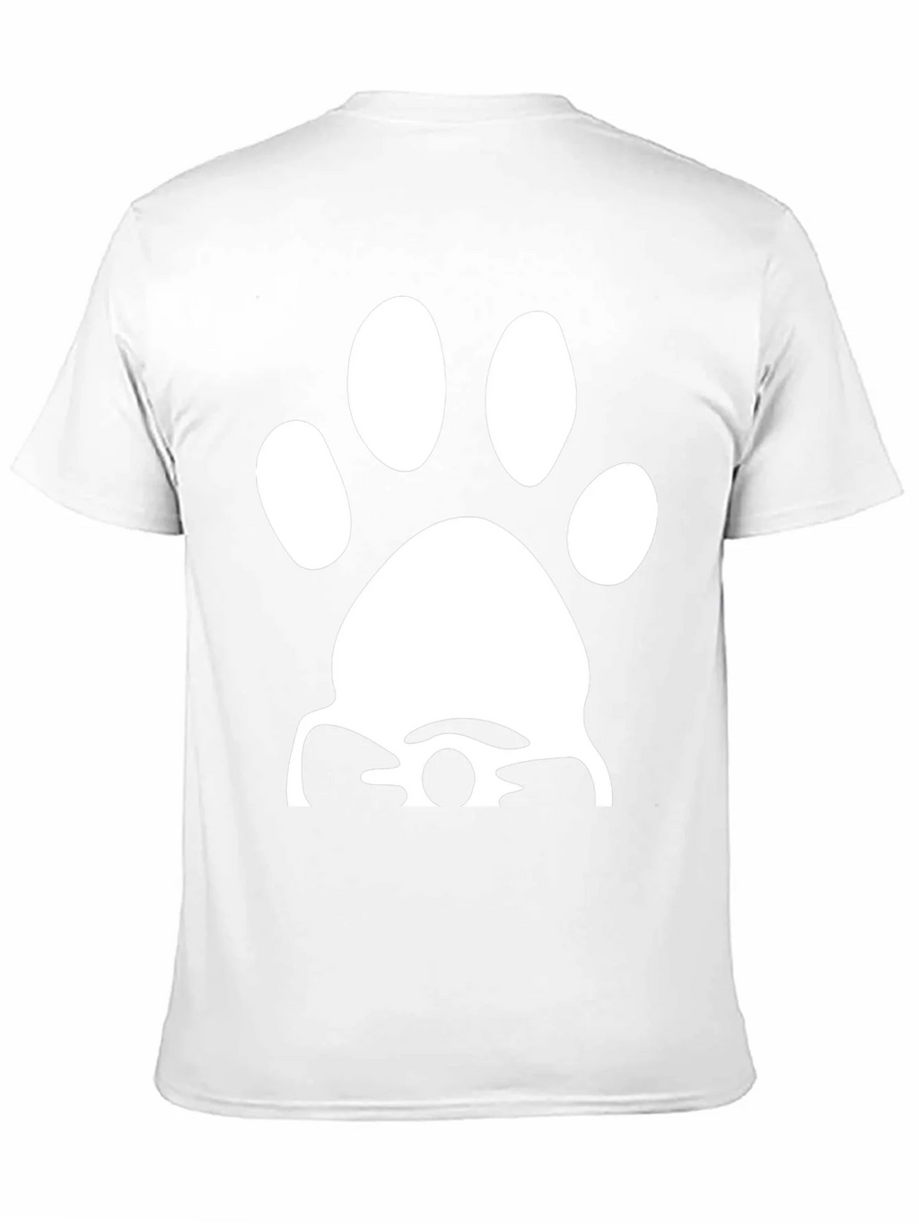Paw Print Graphic Tee - Casual Black T-Shirt