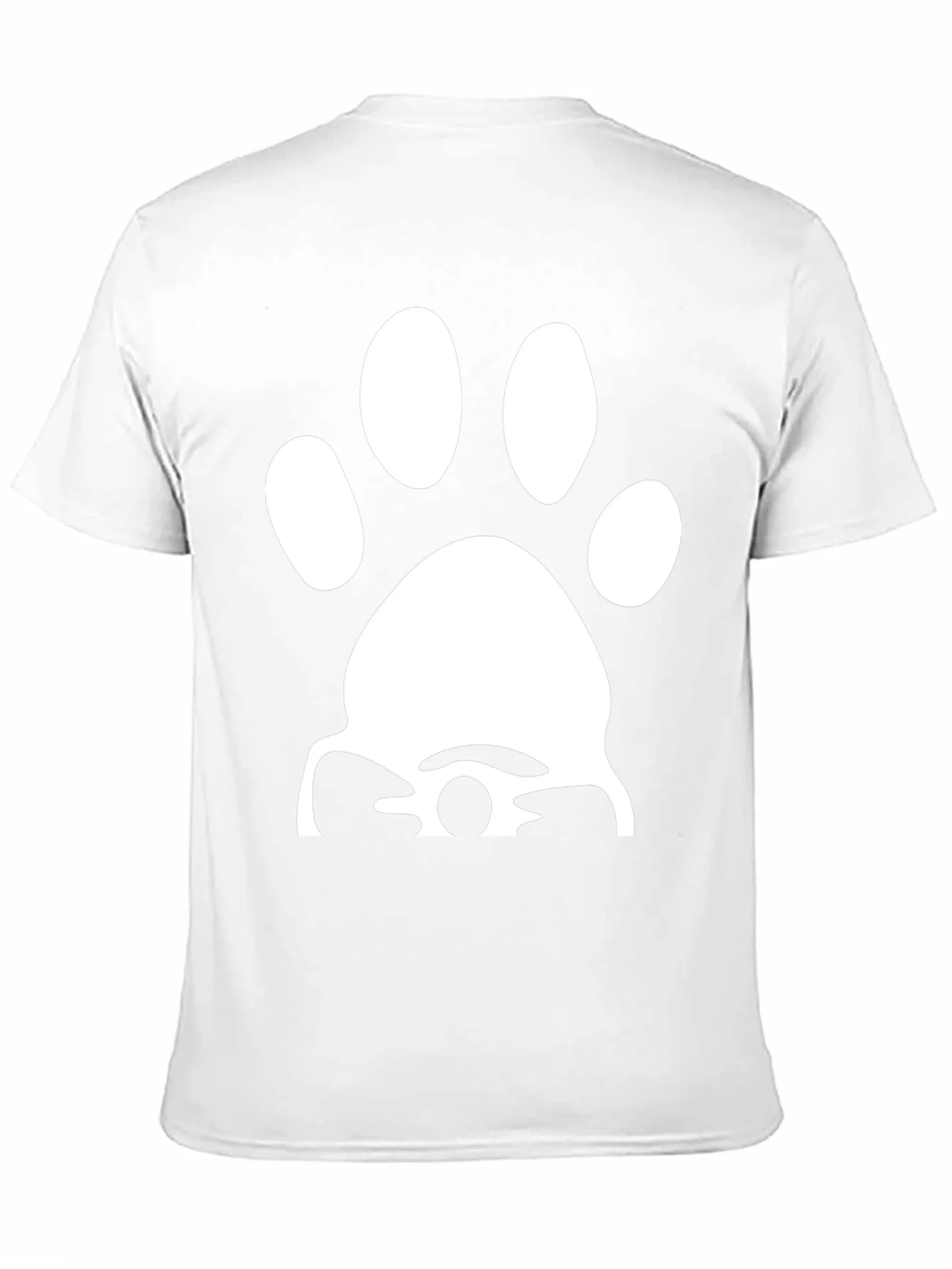 Paw Print Graphic Tee - Casual Black T-Shirt