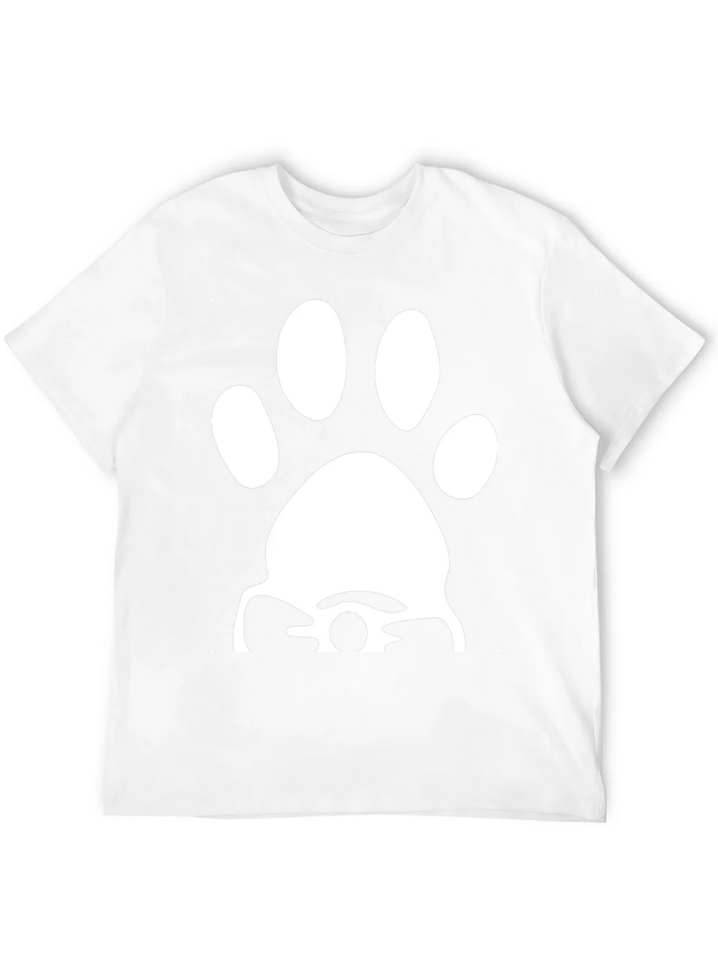 Paw Print Graphic Tee - Casual Black T-Shirt