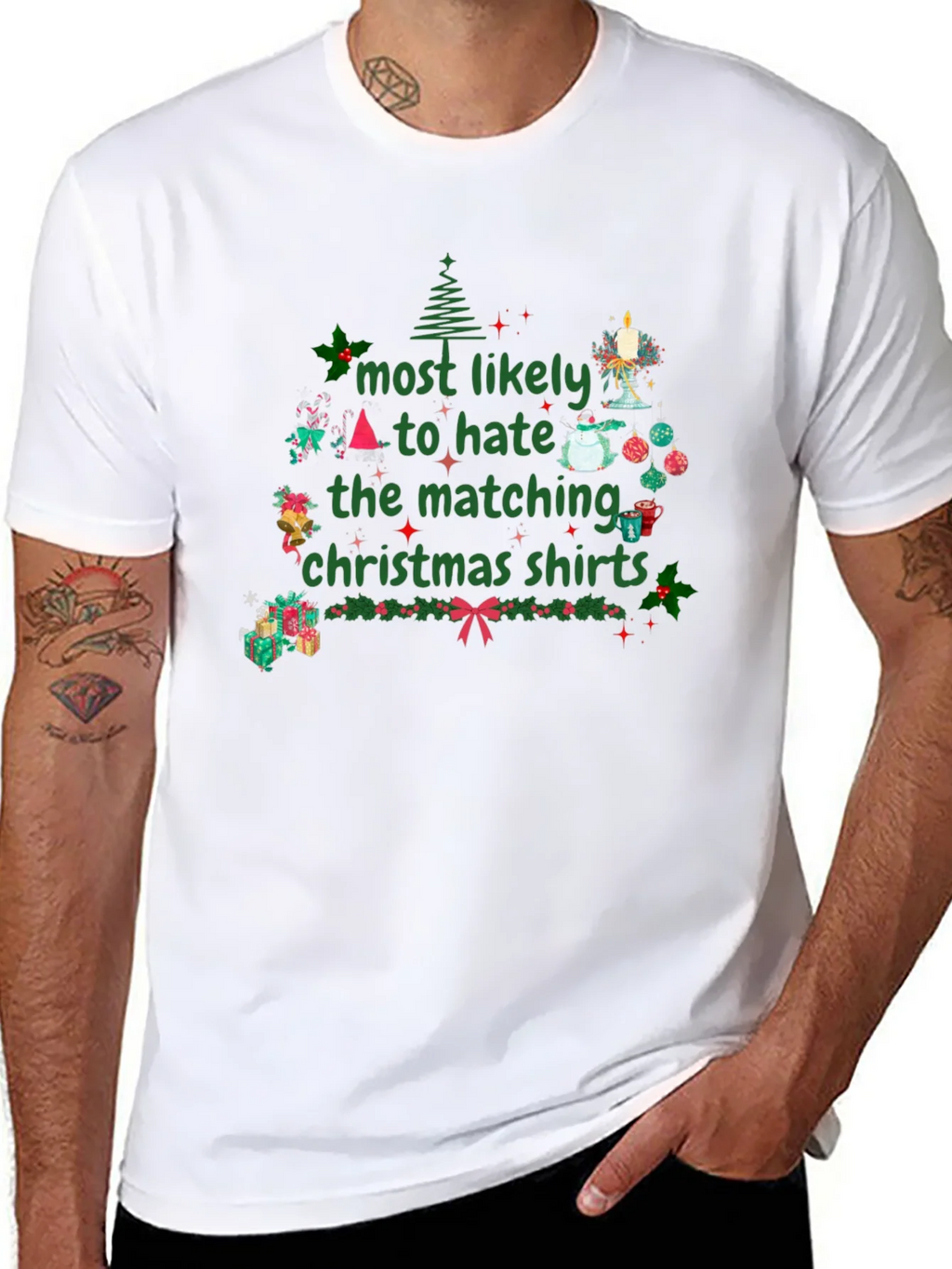 Hate Matching Christmas Shirts T-Shirt