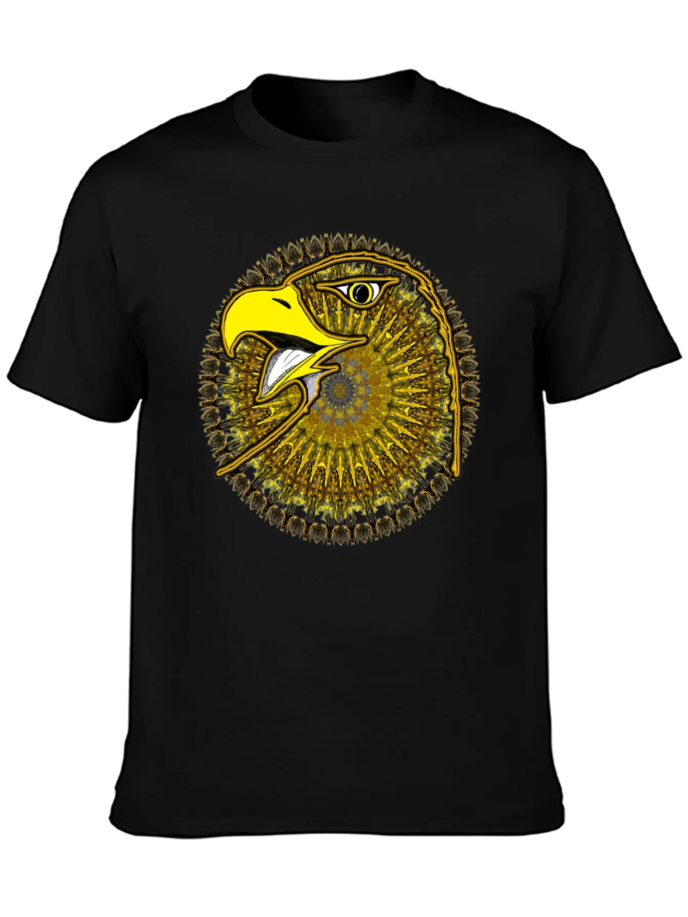 Eagle Mandala Graphic Tee - Stylish Black T-Shirt