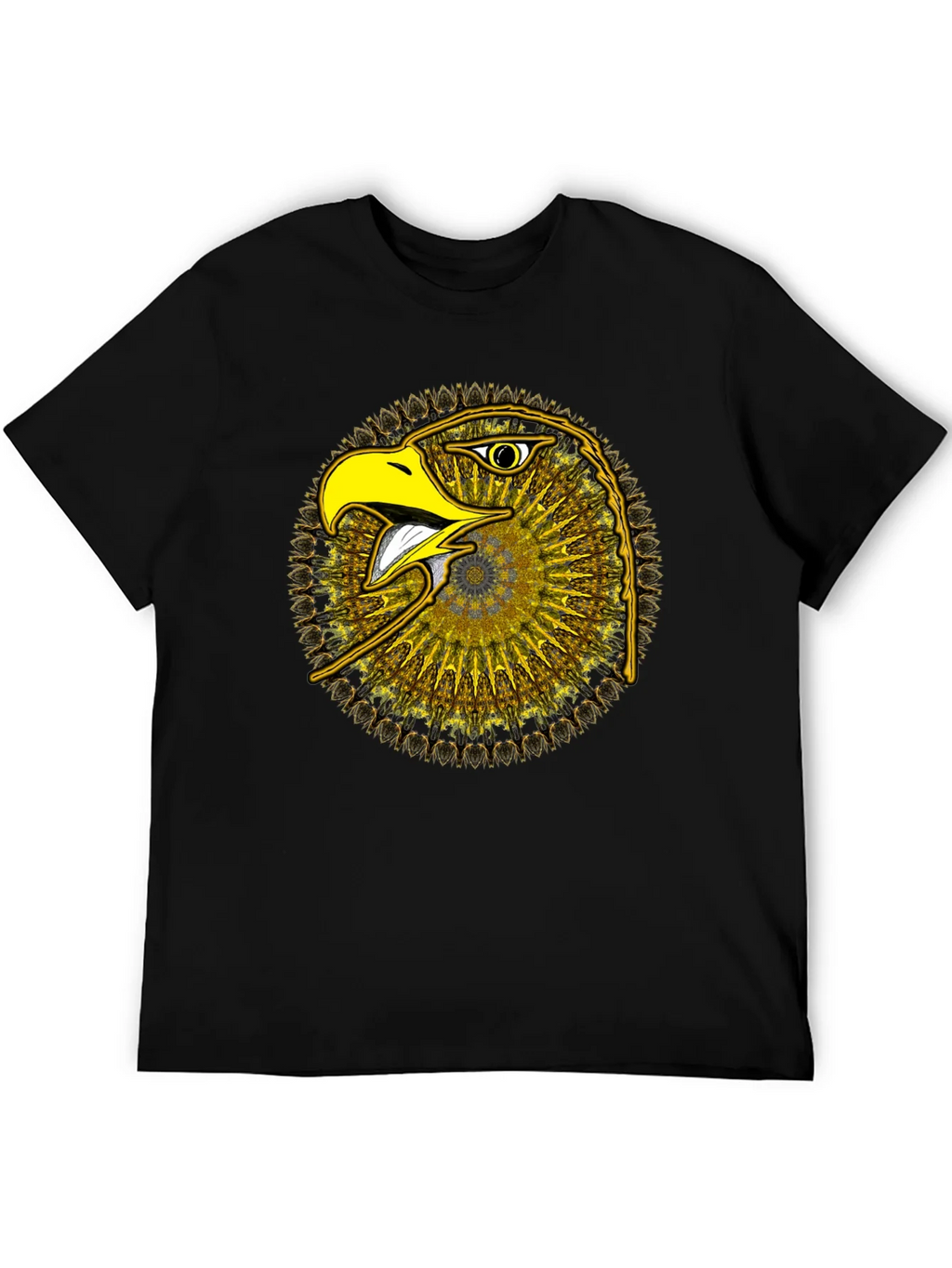 Eagle Mandala Graphic Tee - Stylish Black T-Shirt