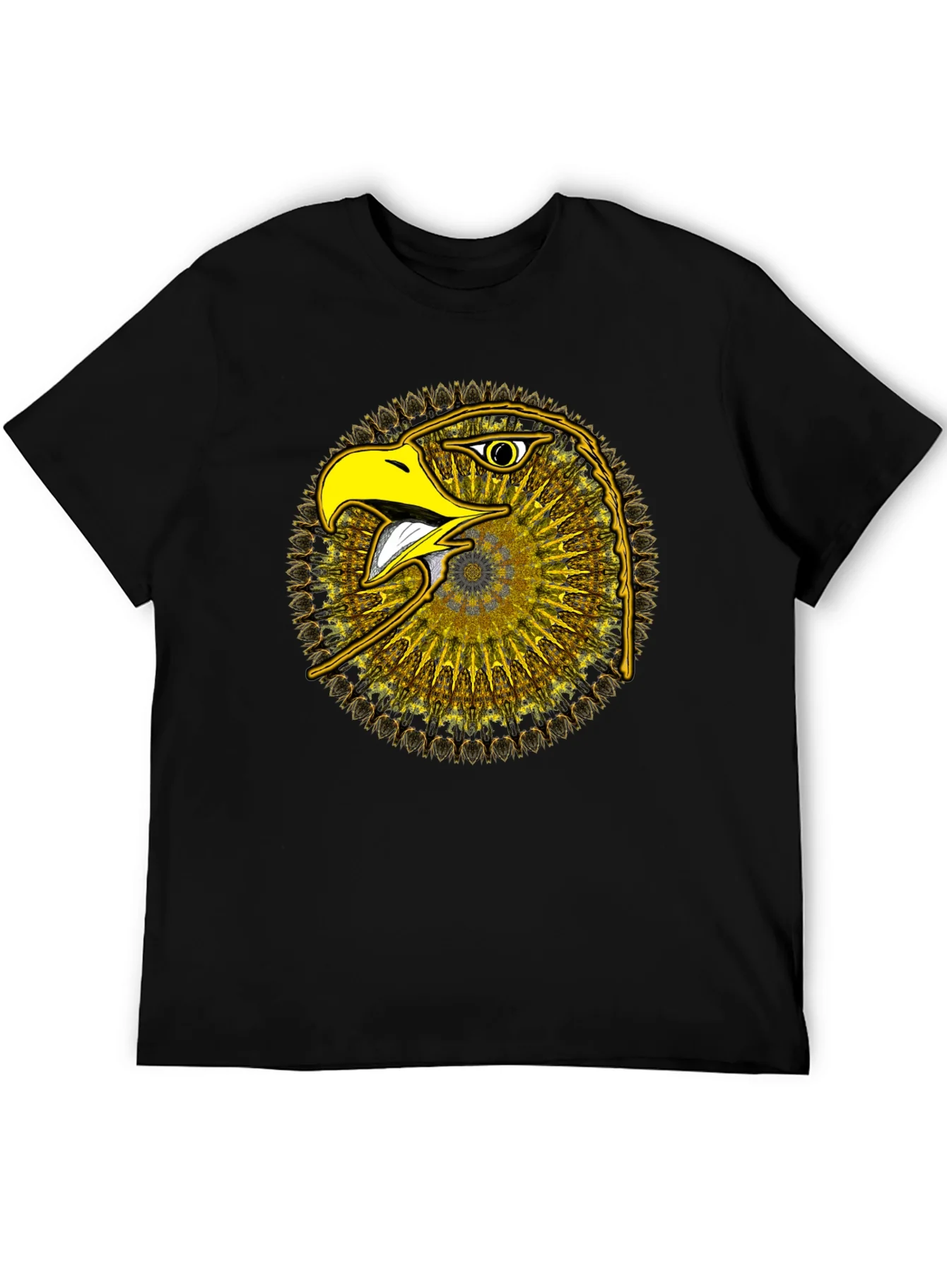 Eagle Mandala Graphic Tee - Stylish Black T-Shirt