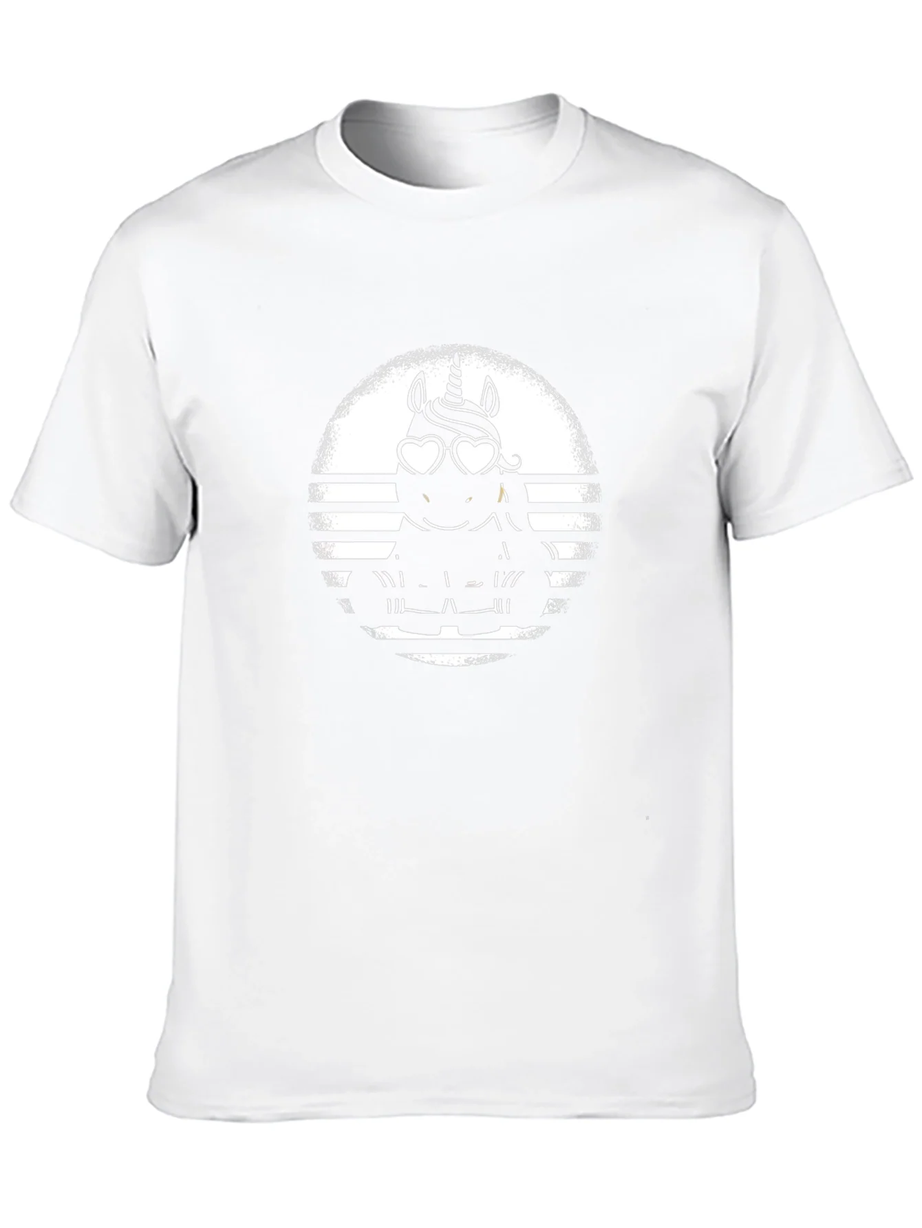 Unicorn Heart Glasses T-Shirt - Black