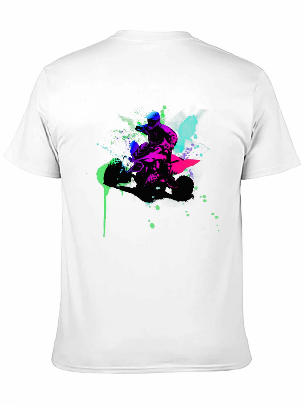 Neon ATV Rider Graphic Tee - Black