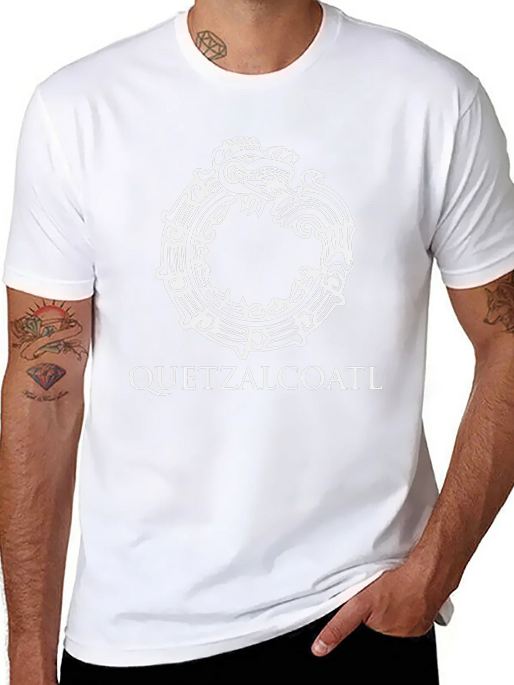 Quetzalcoatl Graphic Tee - Serpent Design
