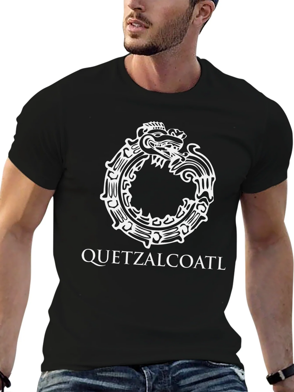Quetzalcoatl Graphic Tee - Serpent Design