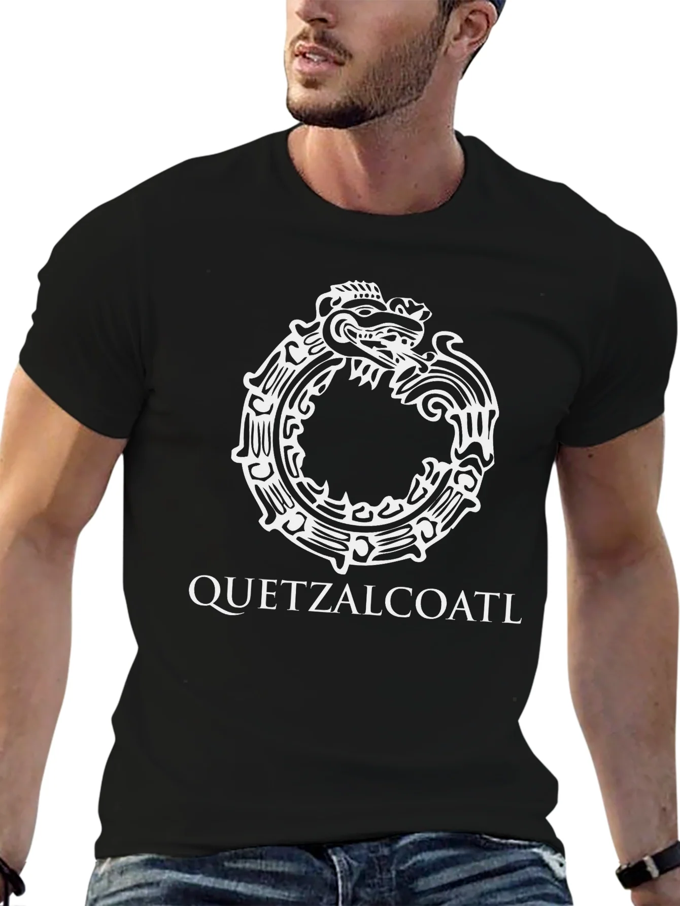 Quetzalcoatl Graphic Tee - Serpent Design