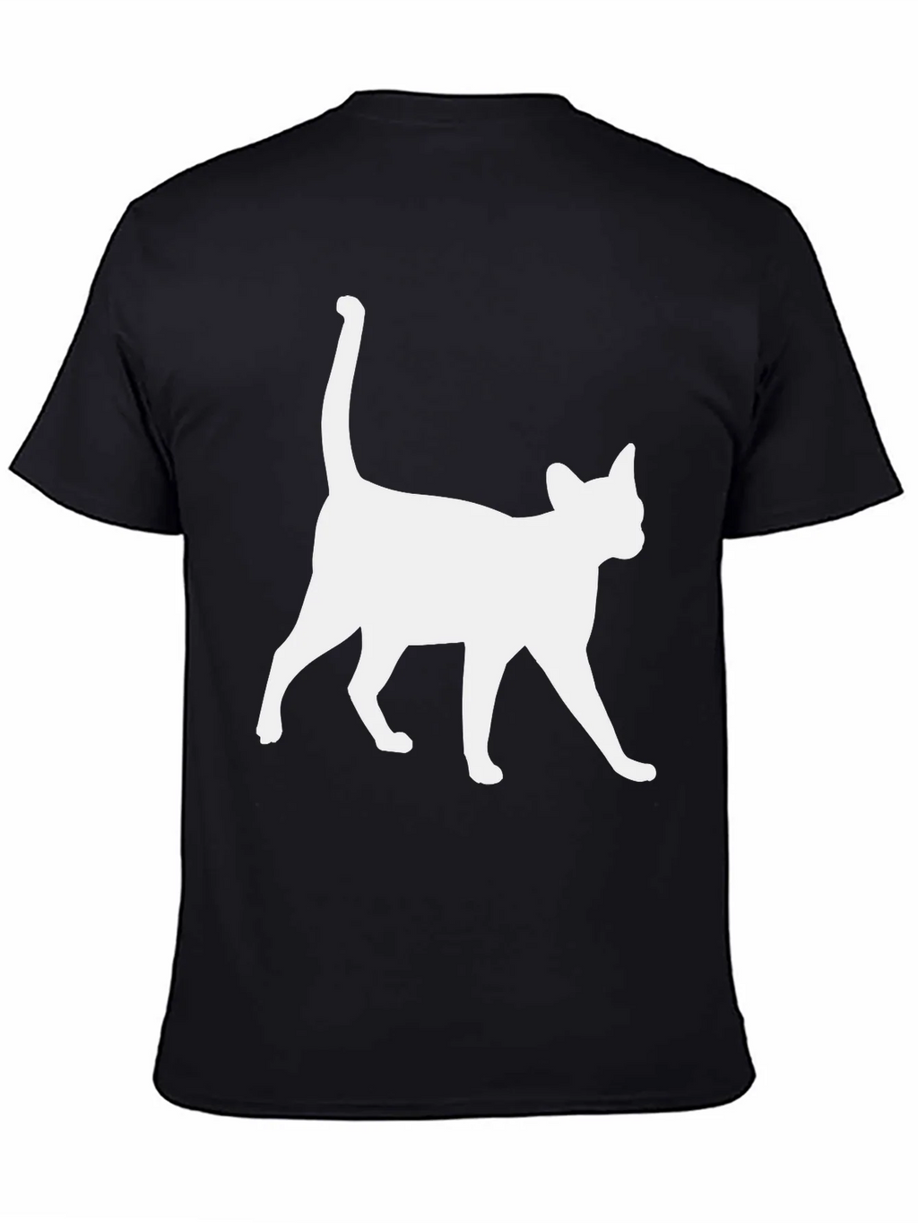 Cool Cat Silhouette Black T-Shirt