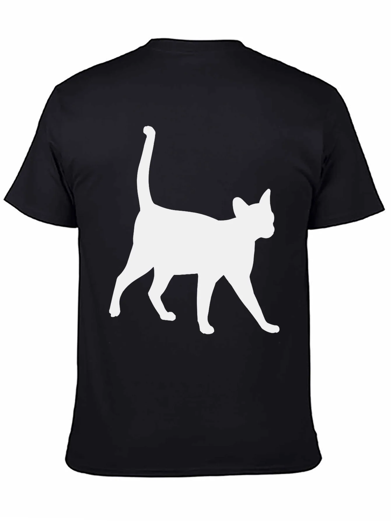 Cool Cat Silhouette Black T-Shirt