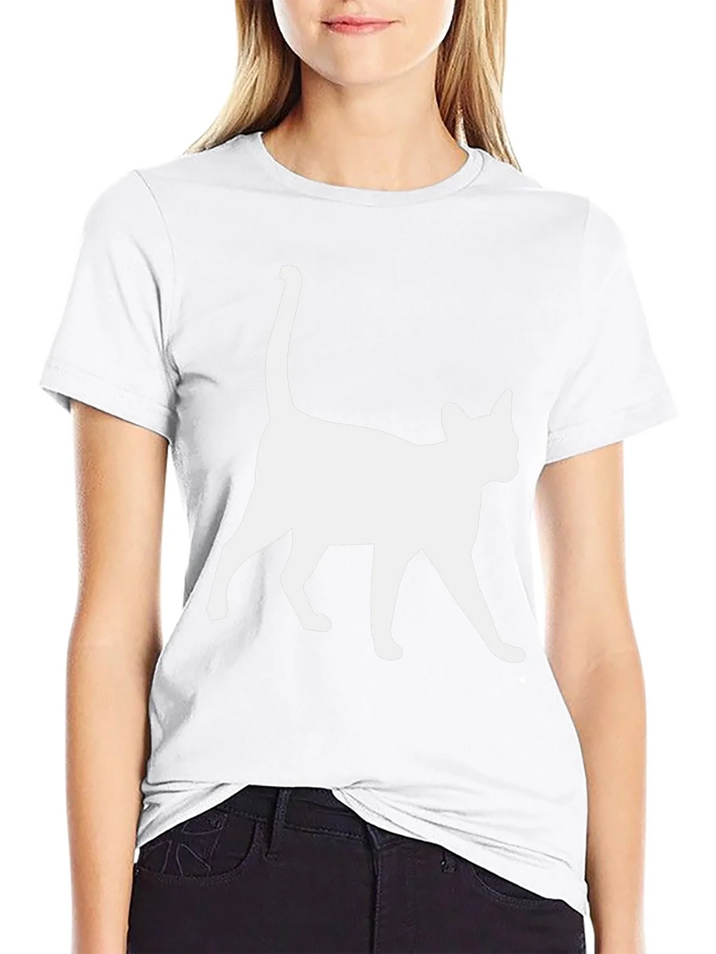 Cool Cat Silhouette Black T-Shirt