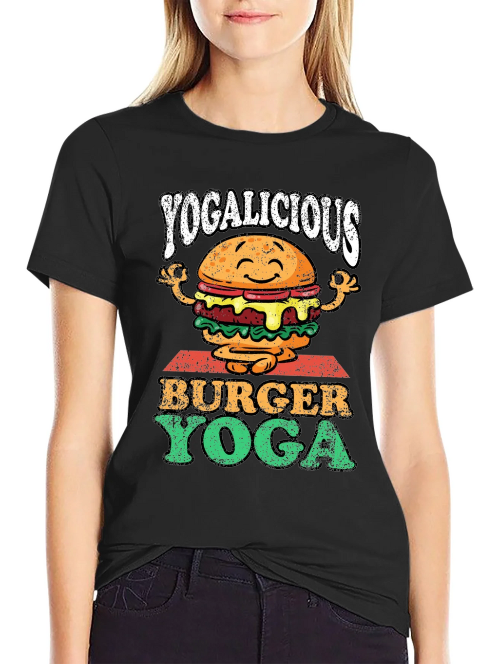 Yogalicious Burger Yoga Graphic Tee